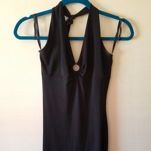 Black Halter Mini Dress